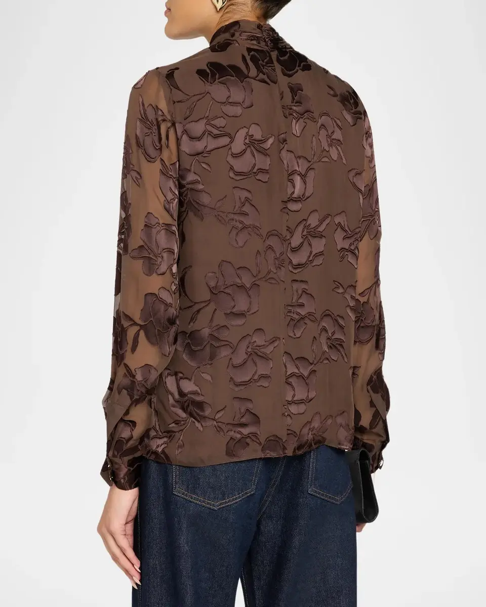 Elie Tahari The Tiffany Floral Burnout Blouse | Thumbnail 3