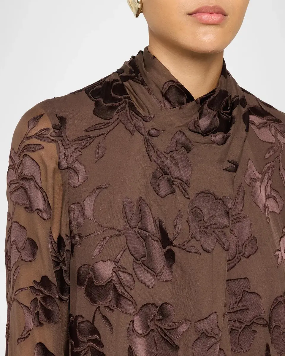 Elie Tahari The Tiffany Floral Burnout Blouse | Thumbnail 5