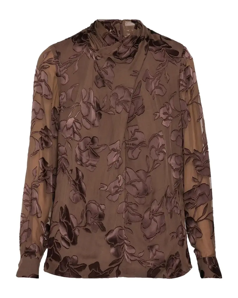 Elie Tahari The Tiffany Floral Burnout Blouse