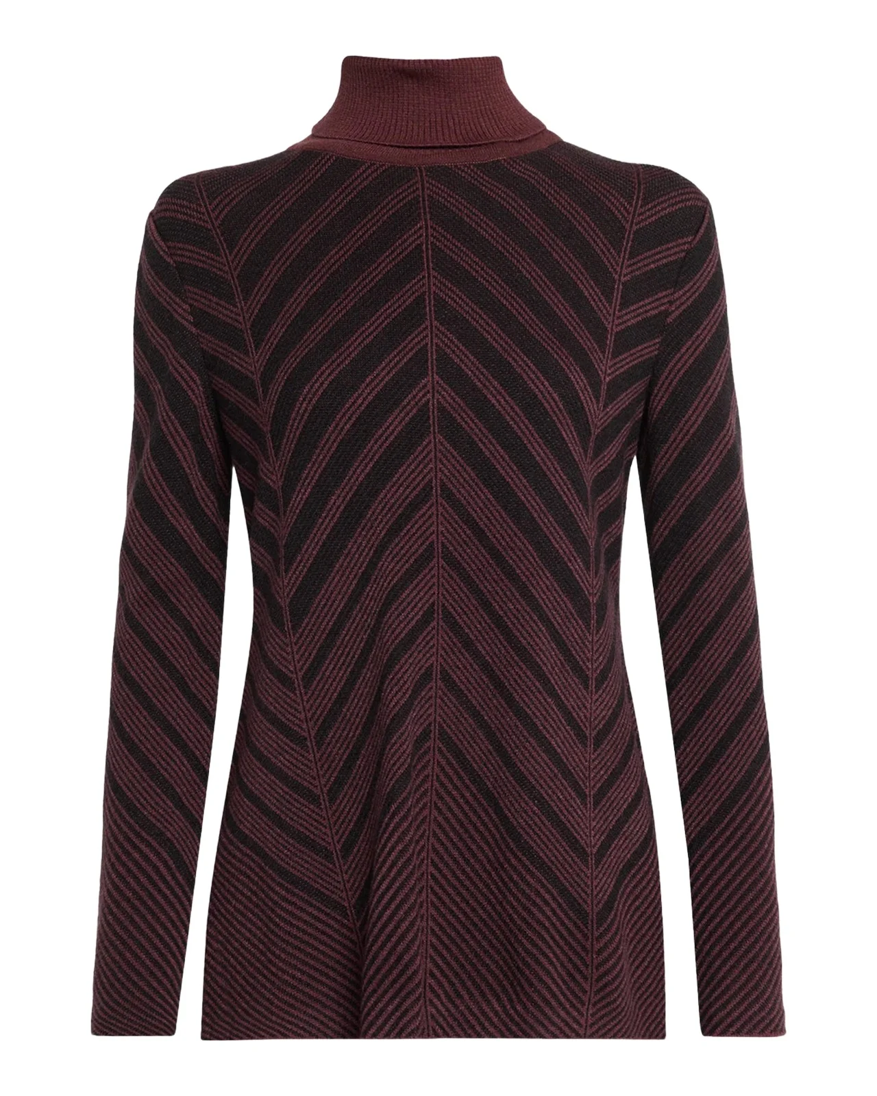 Chevron Turtleneck Knit Tunic Sweater Chevron Turtleneck Knit Tunic Sweater