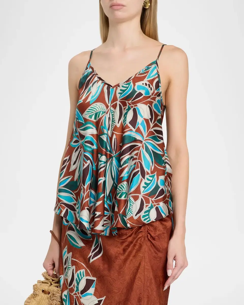 Johnny Was Karoli Draped Floral-Print Cami | Thumbnail 4