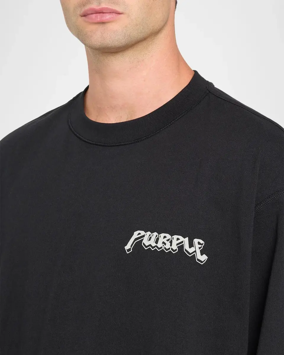 PURPLE Men's Destroy Graphic Long-Sleeve T-Shirt | Thumbnail 5