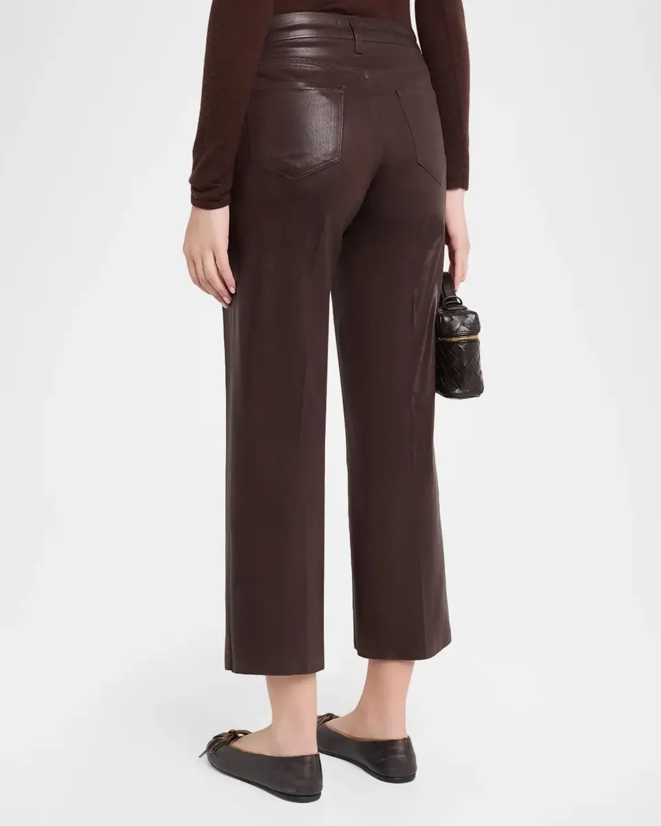 L'Agence Wanda High Rise Cropped Wide Coated Jeans | Thumbnail 3 L'Agence Wanda High Rise Cropped Wide Coated Jeans | Thumbnail 3