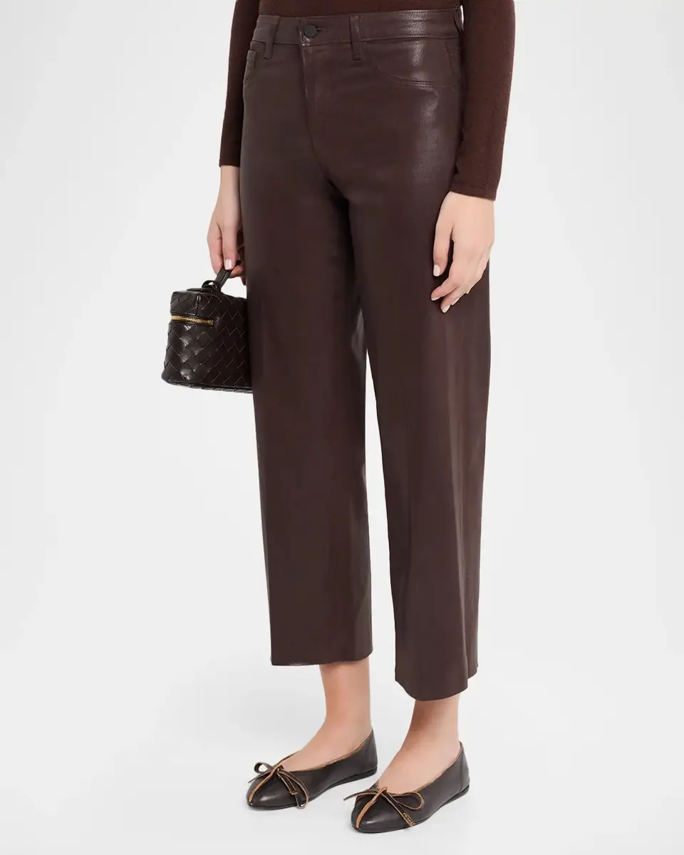 L'Agence Wanda High Rise Cropped Wide Coated Jeans | Thumbnail 4 L'Agence Wanda High Rise Cropped Wide Coated Jeans | Thumbnail 4