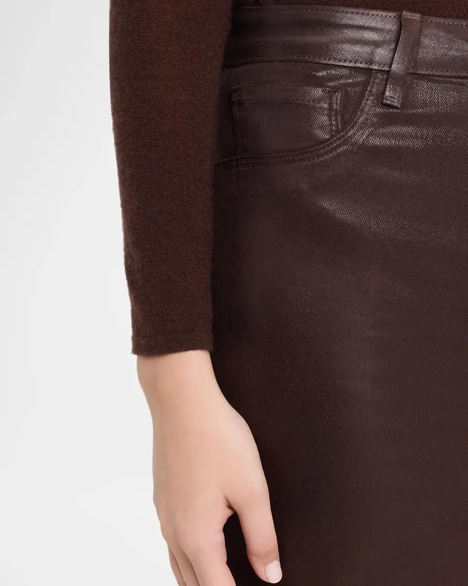 L'Agence Wanda High Rise Cropped Wide Coated Jeans | Thumbnail 6 L'Agence Wanda High Rise Cropped Wide Coated Jeans | Thumbnail 6