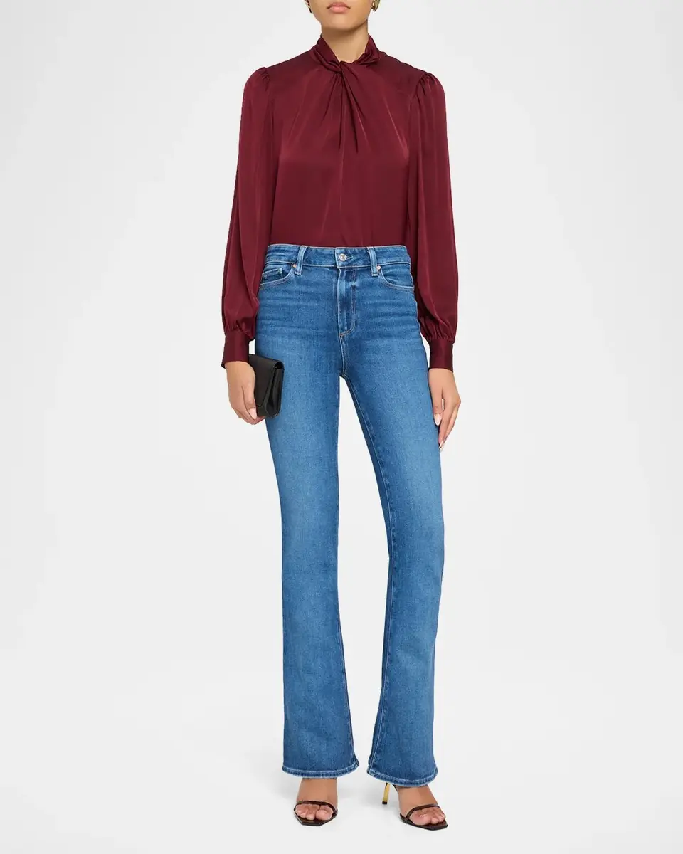 Elie Tahari The Lola Draped Mock-Neck Blouse | Thumbnail 2 Elie Tahari The Lola Draped Mock-Neck Blouse | Thumbnail 2