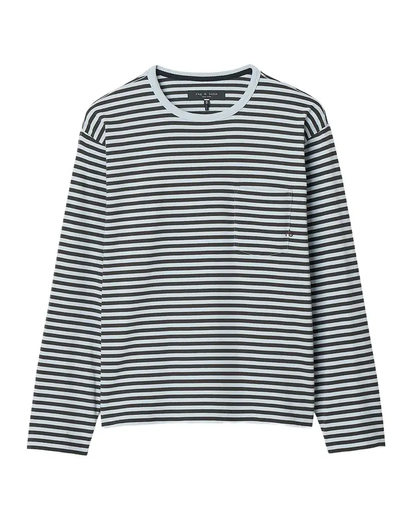 rag & bone Men's Striped Cotton Boxy T-Shirt