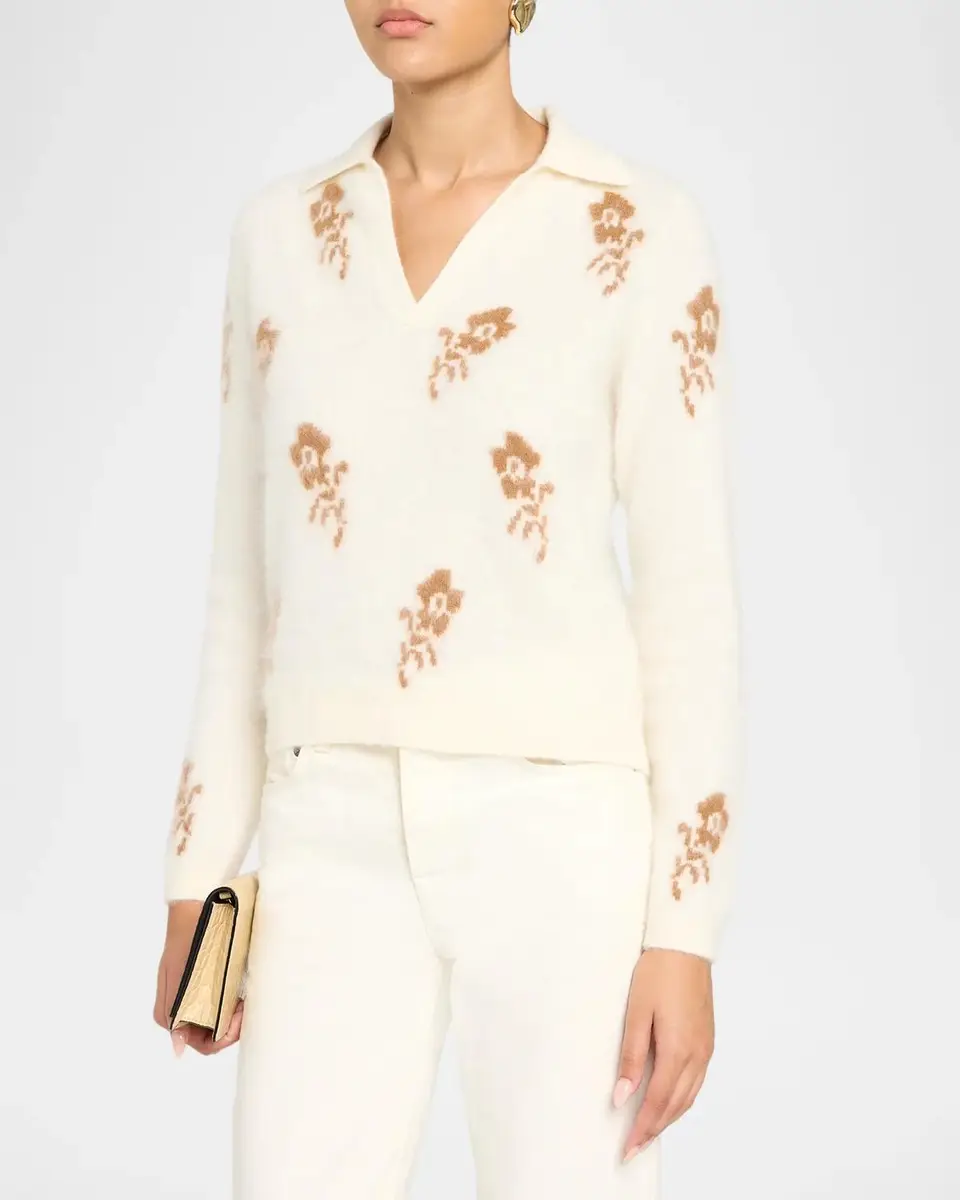 Elie Tahari The Raelynn Floral Knit Sweater | Thumbnail 4 Elie Tahari The Raelynn Floral Knit Sweater | Thumbnail 4