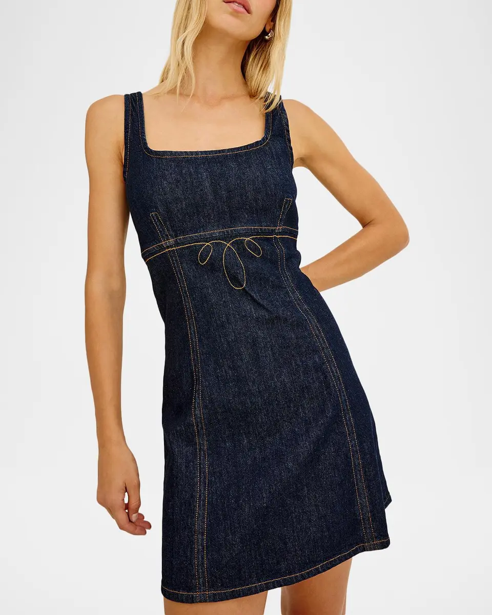 RAILS Cove Petal Sleeveless Denim Mini Dress | Thumbnail 4 RAILS Cove Petal Sleeveless Denim Mini Dress | Thumbnail 4