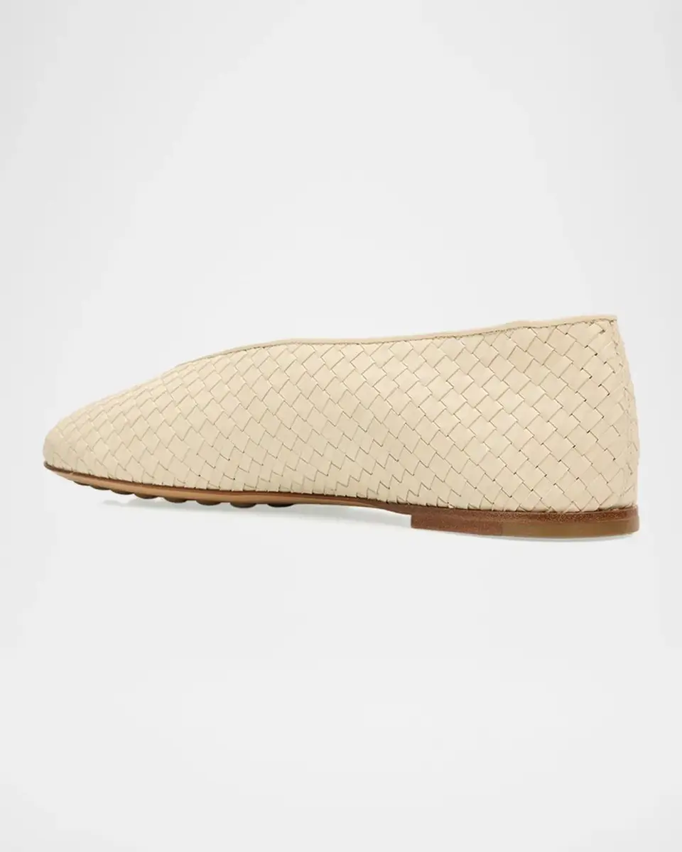 Bottega Veneta Rosa Micro Woven Nappa Leather Ballerina Flats | Thumbnail 4 Bottega Veneta Rosa Micro Woven Nappa Leather Ballerina Flats | Thumbnail 4