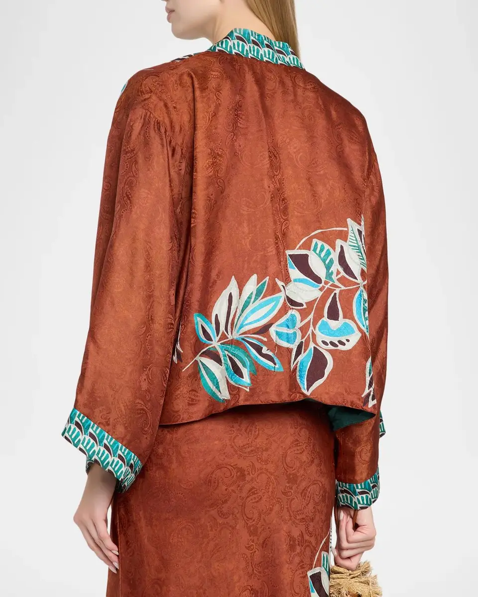 Johnny Was Shakri Floral-Print Short Kimono | Thumbnail 3 Johnny Was Shakri Floral-Print Short Kimono | Thumbnail 3