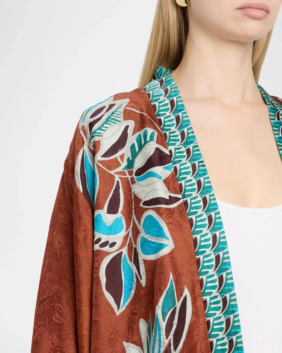 Johnny Was Shakri Floral-Print Short Kimono | Thumbnail 5 Johnny Was Shakri Floral-Print Short Kimono | Thumbnail 5