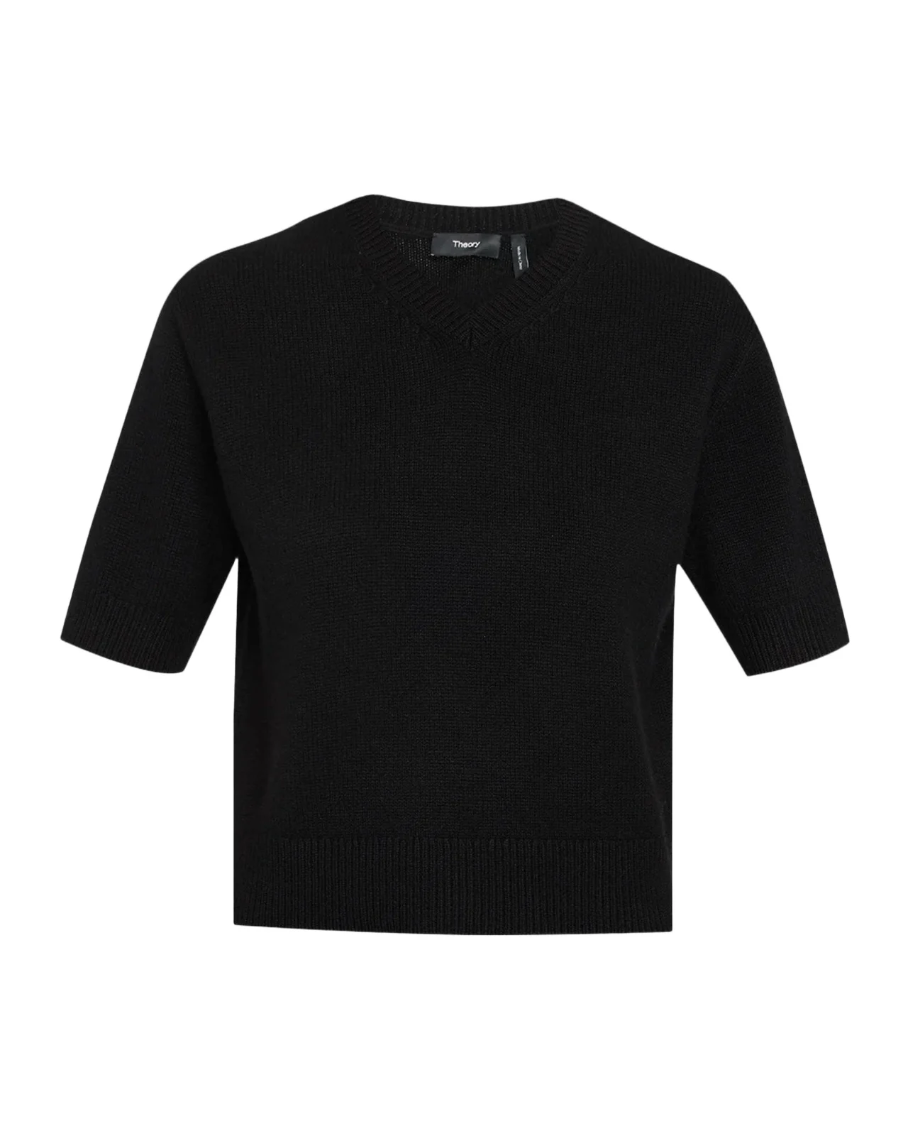 Cashmere Short-Sleeved Crop Sweater Cashmere Short-Sleeved Crop Sweater