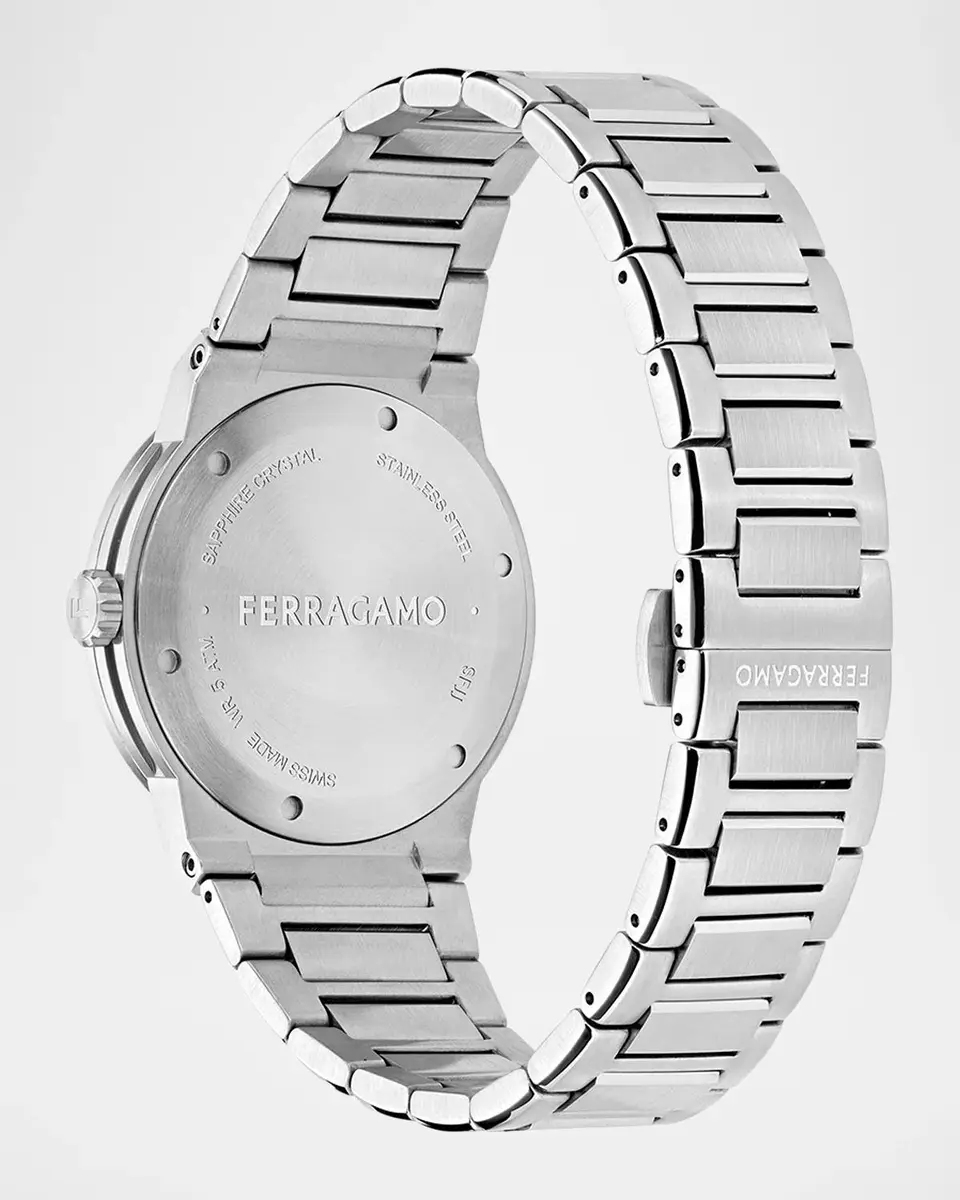 Ferragamo Men's F-80 Classic GMT 41mm Stainless Steel Bracelet Watch | Thumbnail 3 Ferragamo Men's F-80 Classic GMT 41mm Stainless Steel Bracelet Watch | Thumbnail 3