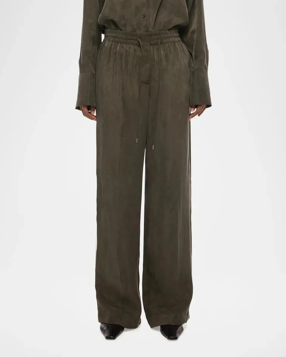Helmut Lang Elasticized Waistband Straight-Leg Pants | Thumbnail 4 Helmut Lang Elasticized Waistband Straight-Leg Pants | Thumbnail 4