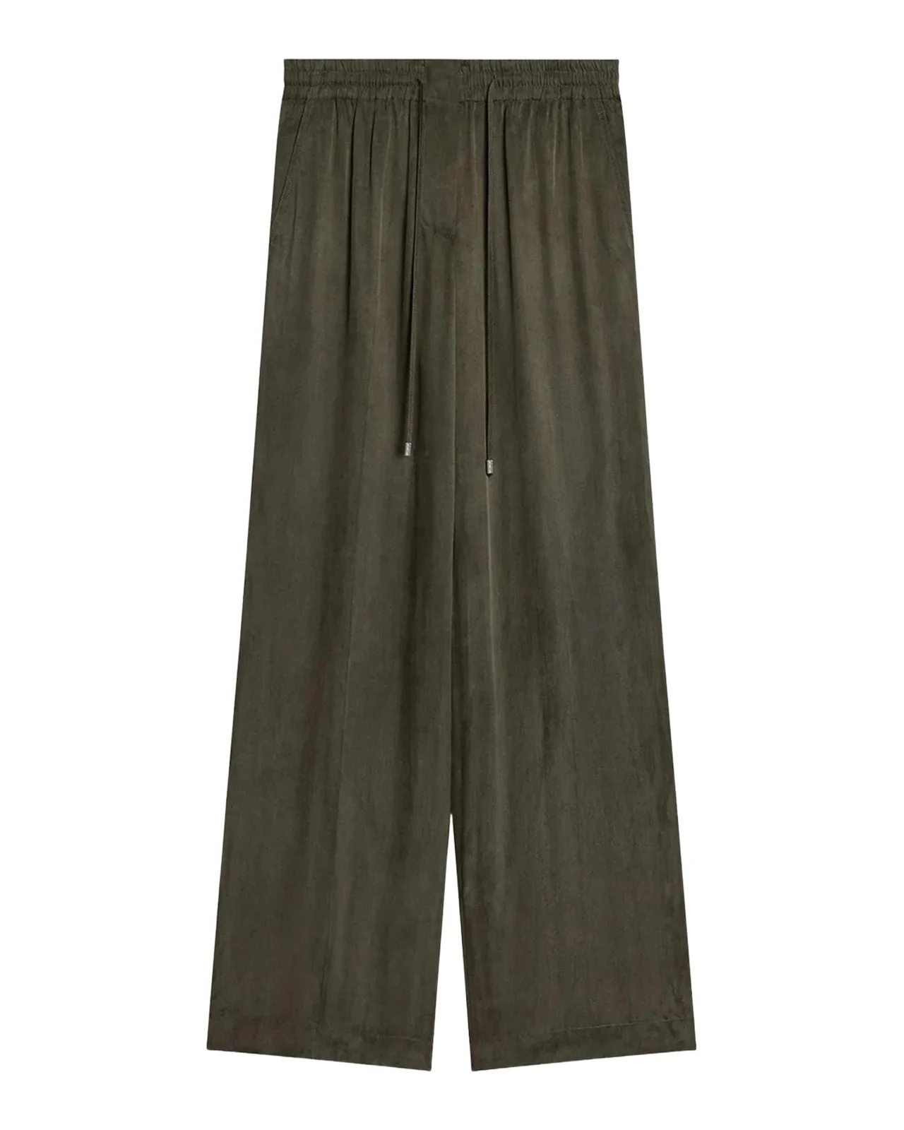 Elasticized Waistband Straight-Leg Pants Elasticized Waistband Straight-Leg Pants