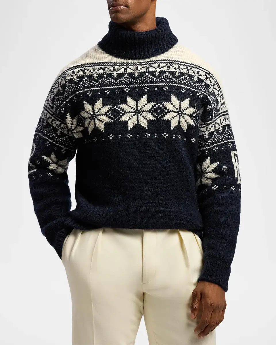 Ralph Lauren Purple Label Men's Cashmere-Mohair Turtleneck Sweater | Thumbnail 4 Ralph Lauren Purple Label Men's Cashmere-Mohair Turtleneck Sweater | Thumbnail 4
