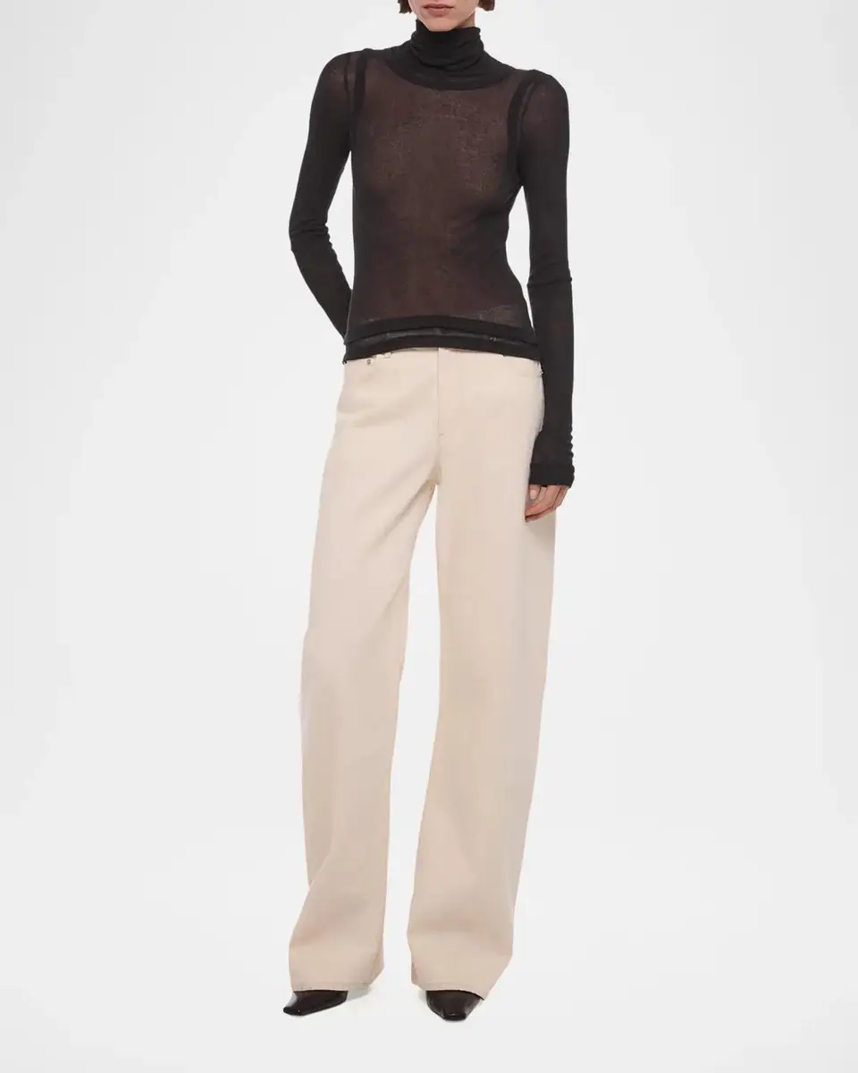 Helmut Lang Layered Sheer Turtleneck Top | Thumbnail 2 Helmut Lang Layered Sheer Turtleneck Top | Thumbnail 2
