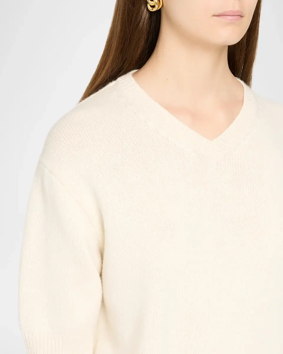Theory Cashmere Short-Sleeved Crop Sweater | Thumbnail 5