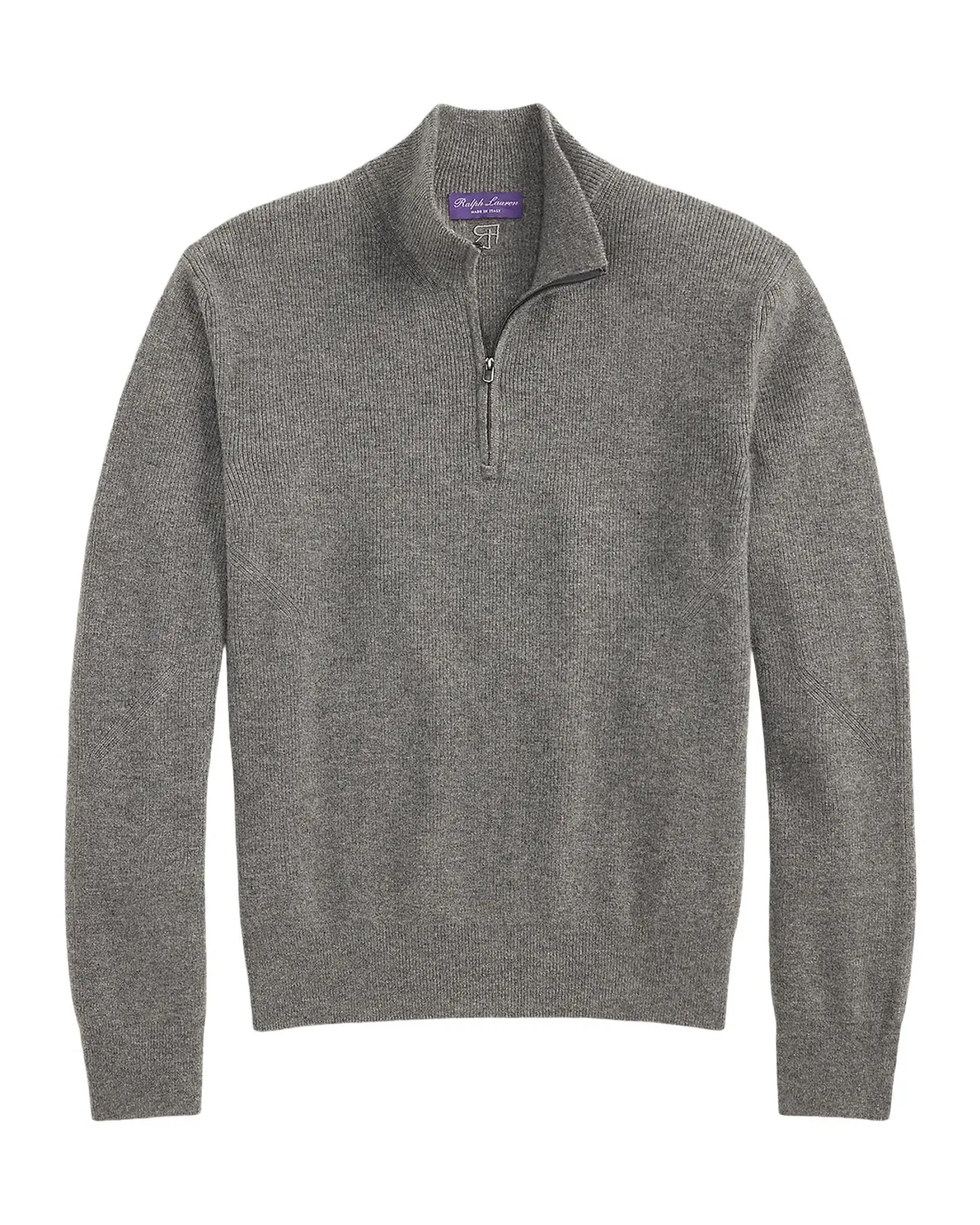 Ralph Lauren Purple Label Men's Textured Cashmere Quarter-Zip Sweater
