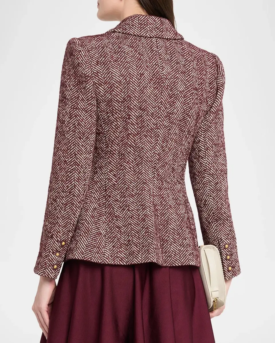 L'Agence Karima Herringbone Cinched Blazer | Thumbnail 3 L'Agence Karima Herringbone Cinched Blazer | Thumbnail 3