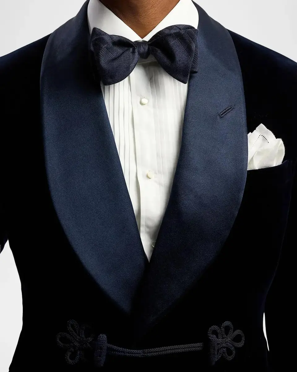 Ralph Lauren Purple Label Men's Plaid Silk-Cashmere Bow Tie | Thumbnail 3 Ralph Lauren Purple Label Men's Plaid Silk-Cashmere Bow Tie | Thumbnail 3