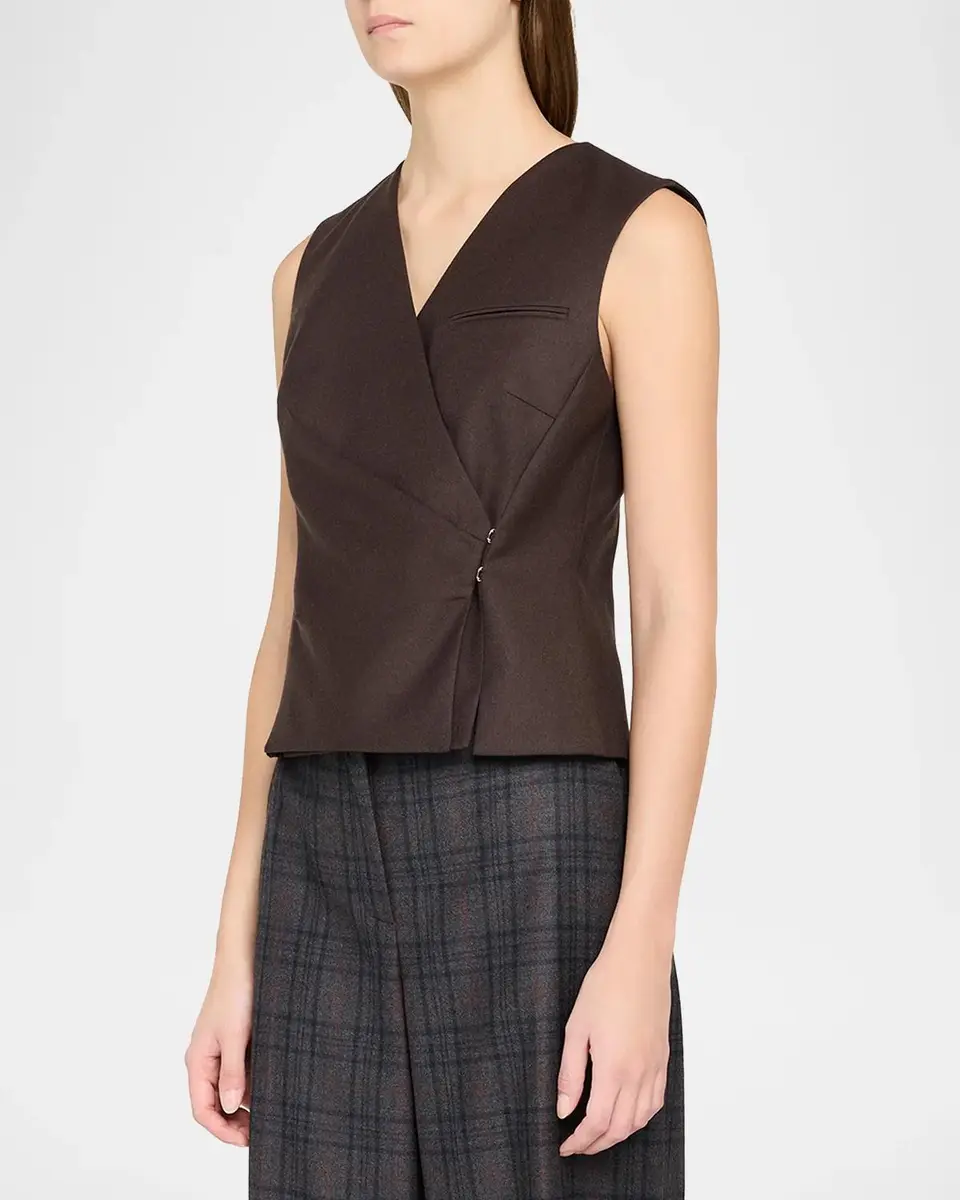 Theory Double-Breasted Wrap Vest | Thumbnail 4 Theory Double-Breasted Wrap Vest | Thumbnail 4