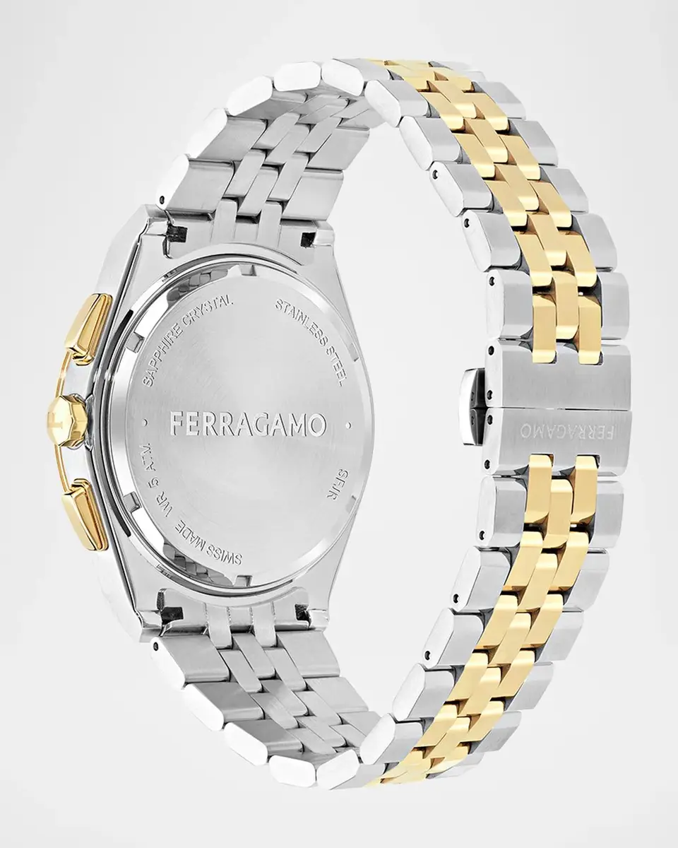 Ferragamo Men's Vega New Chrono 42mm Two-Tone Bracelet Watch | Thumbnail 3