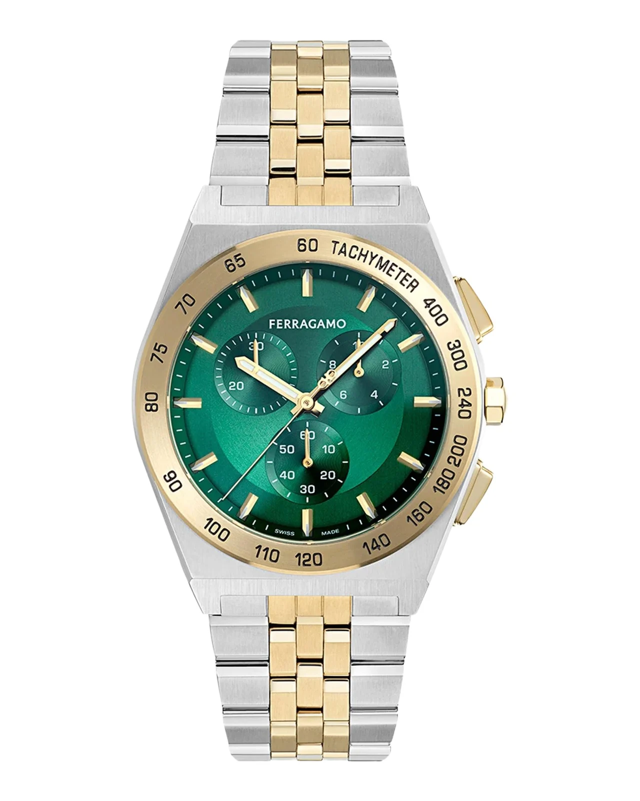 Ferragamo Men's Vega New Chrono 42mm Two-Tone Bracelet Watch