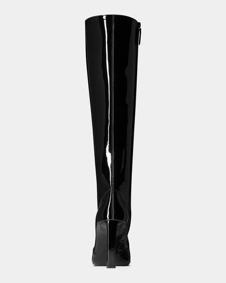 Saint Laurent Francoise Patent Leather Knee-High Boots | Thumbnail 4