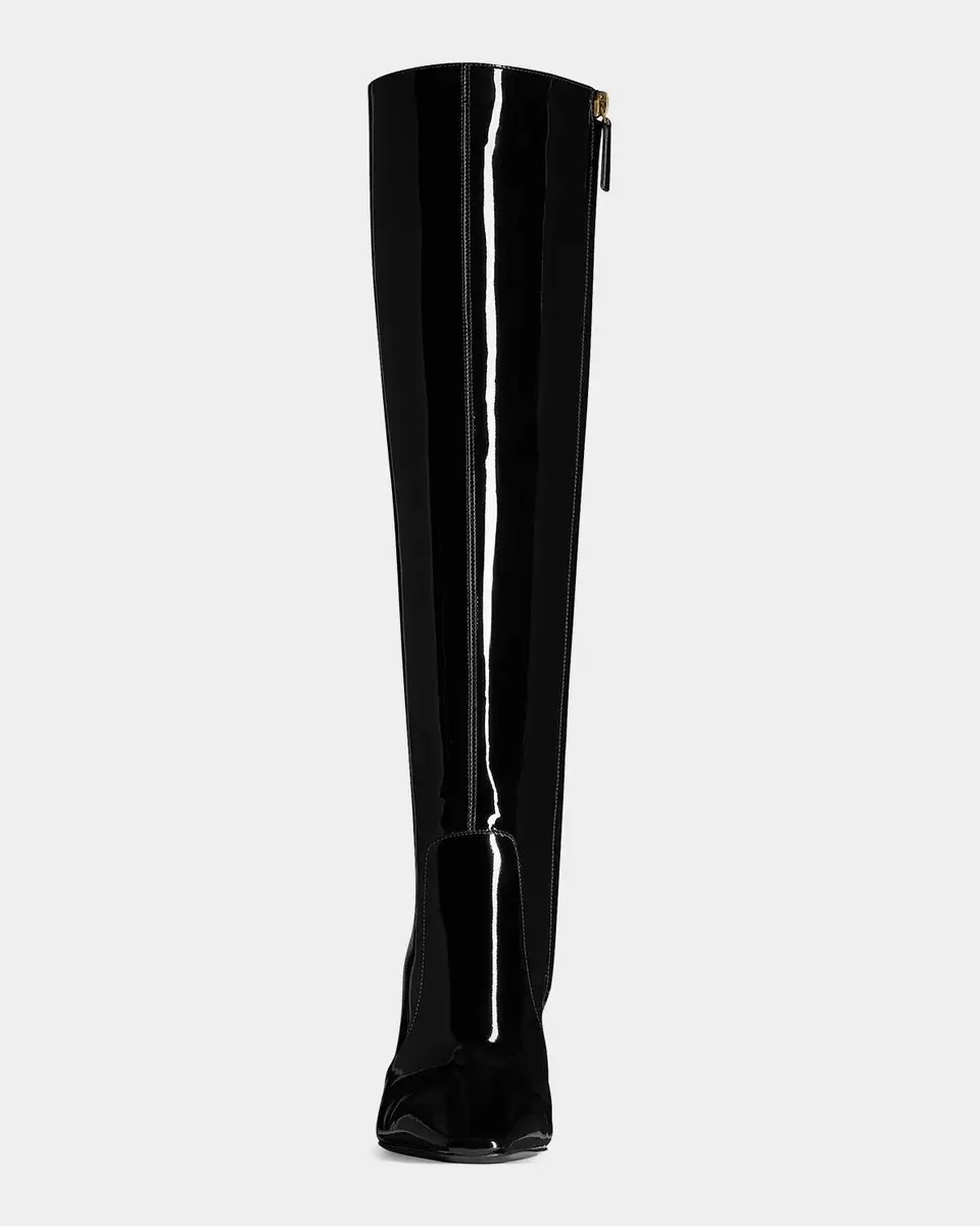 Saint Laurent Francoise Patent Leather Knee-High Boots | Thumbnail 5