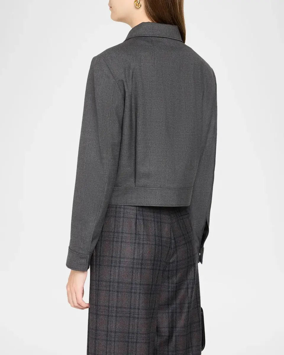 Theory Cropped Harrington Jacket | Thumbnail 3 Theory Cropped Harrington Jacket | Thumbnail 3