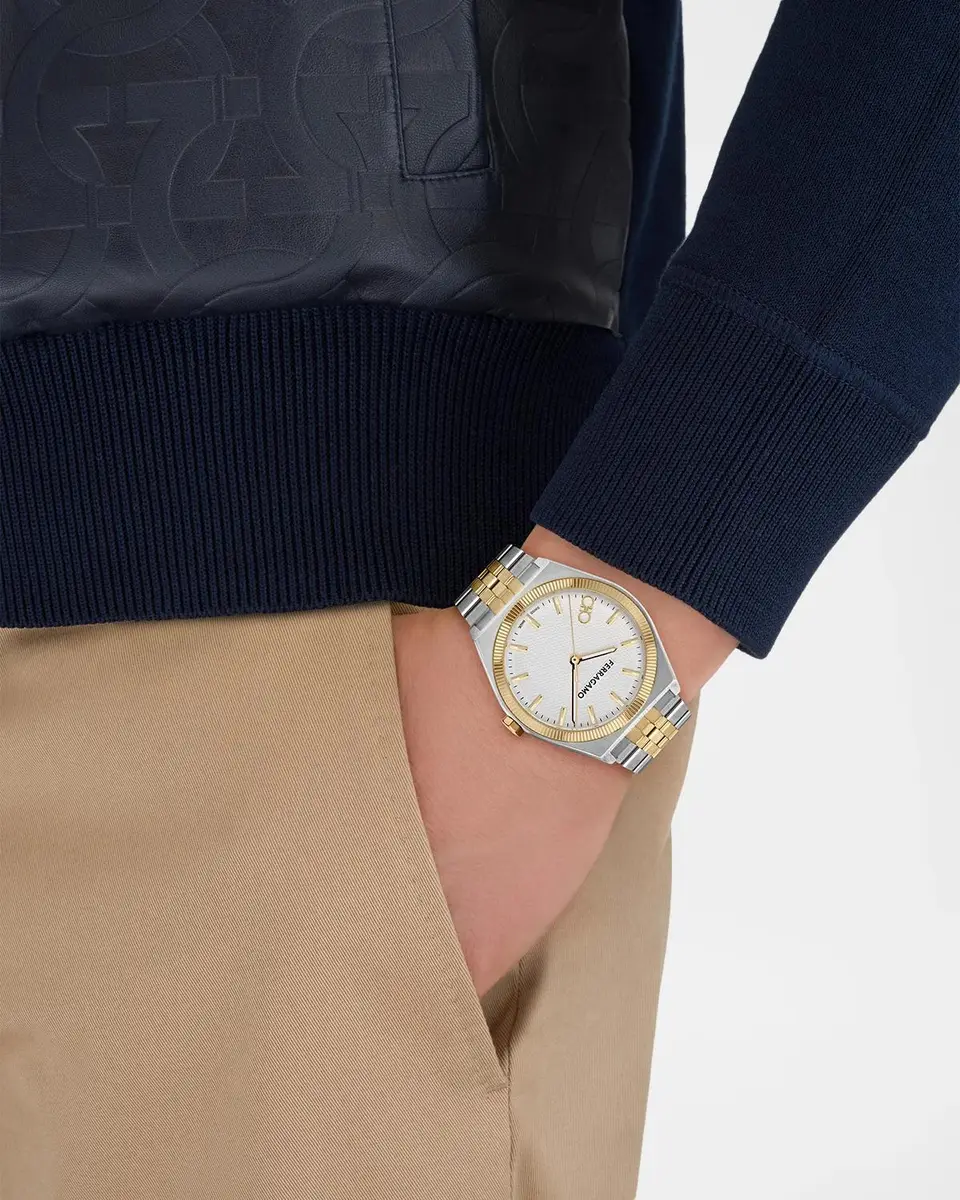 Ferragamo Men's Vega New 40mm Two-Tone Bracelet Watch | Thumbnail 2 Ferragamo Men's Vega New 40mm Two-Tone Bracelet Watch | Thumbnail 2