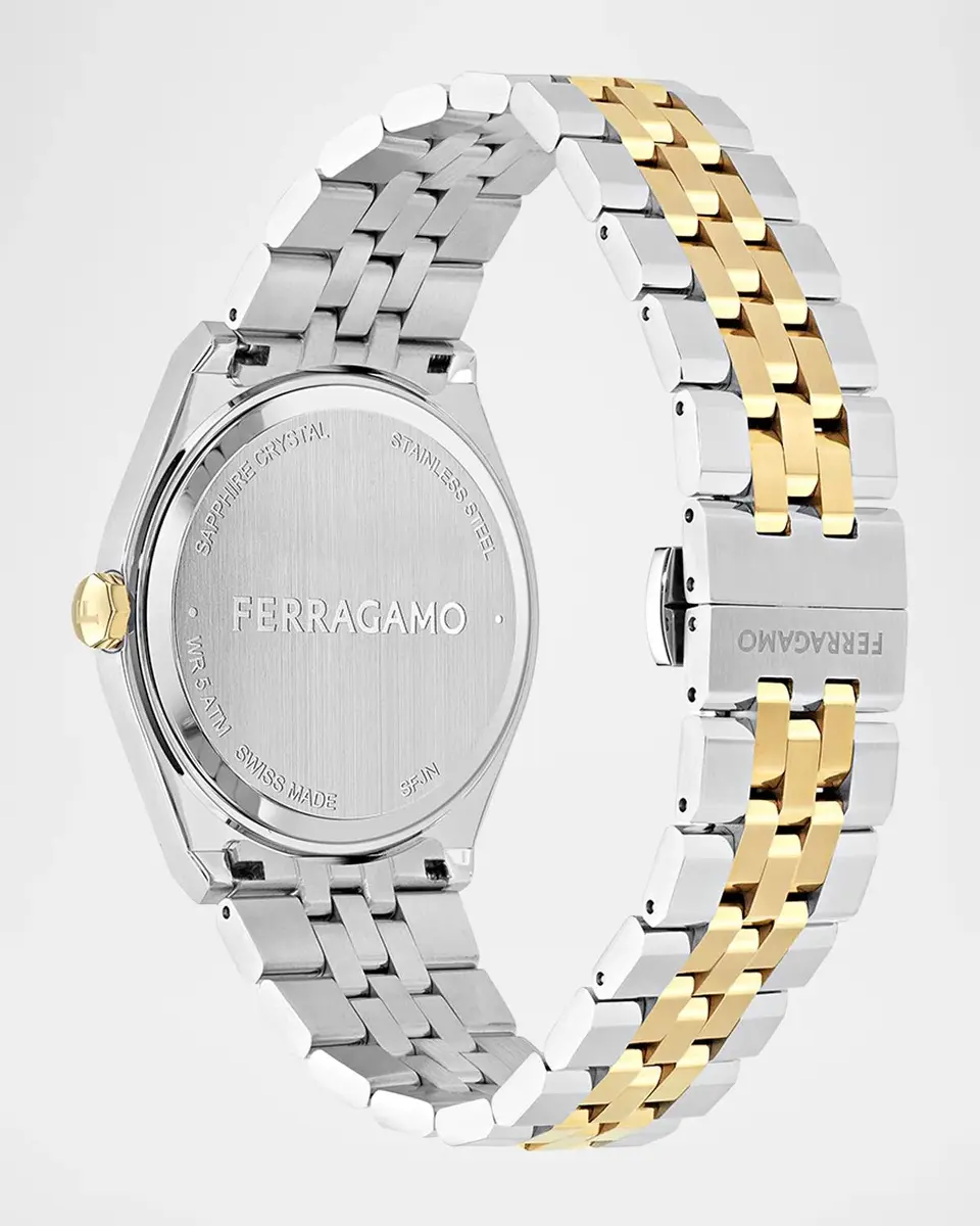 Ferragamo Men's Vega New 40mm Two-Tone Bracelet Watch | Thumbnail 3 Ferragamo Men's Vega New 40mm Two-Tone Bracelet Watch | Thumbnail 3