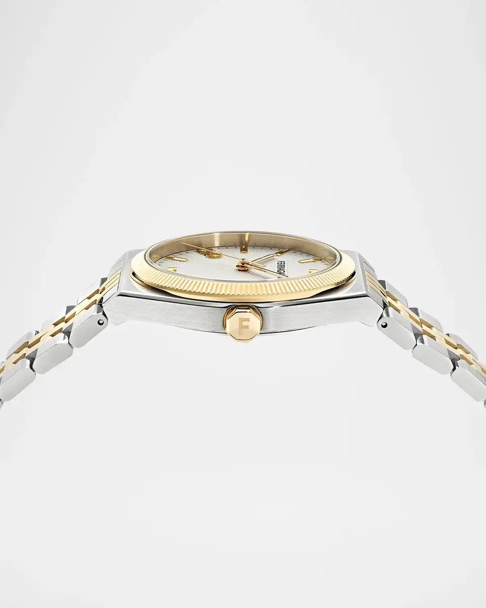 Ferragamo Men's Vega New 40mm Two-Tone Bracelet Watch | Thumbnail 4 Ferragamo Men's Vega New 40mm Two-Tone Bracelet Watch | Thumbnail 4