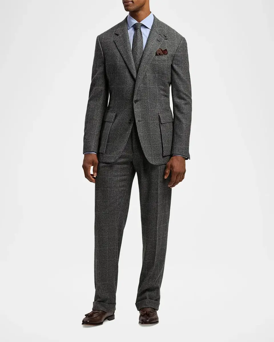 Ralph Lauren Purple Label Men's Paisley Silk Hand-Rolled Pocket Square | Thumbnail 2 Ralph Lauren Purple Label Men's Paisley Silk Hand-Rolled Pocket Square | Thumbnail 2