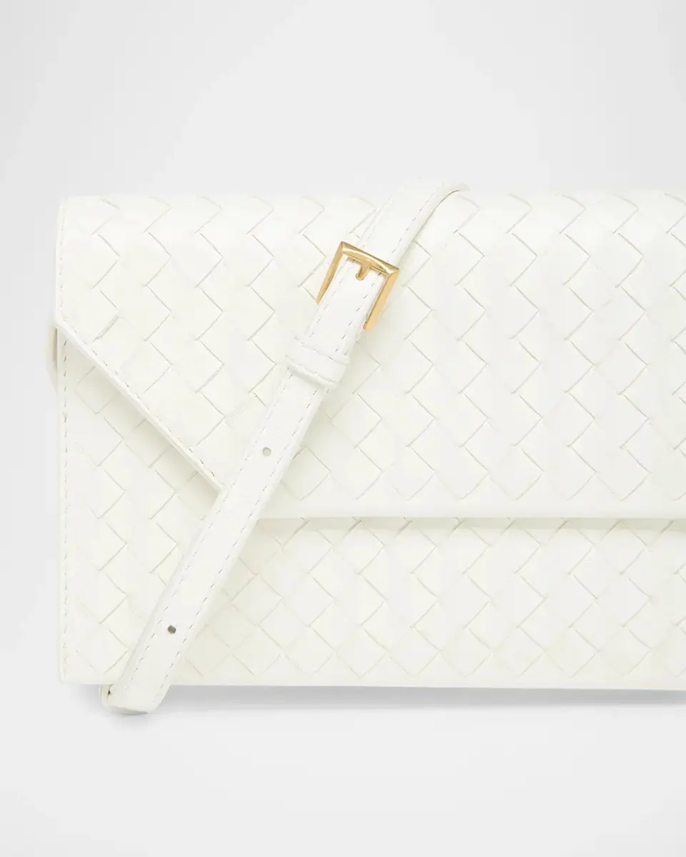 Bottega Veneta Intrecciato Flap Nappa Leather Shoulder Bag | Thumbnail 4 Bottega Veneta Intrecciato Flap Nappa Leather Shoulder Bag | Thumbnail 4