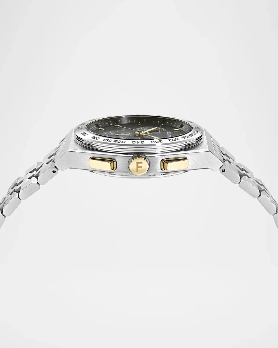 Ferragamo Men's Vega New Chrono 42mm Stainless Steel Bracelet Watch | Thumbnail 4 Ferragamo Men's Vega New Chrono 42mm Stainless Steel Bracelet Watch | Thumbnail 4
