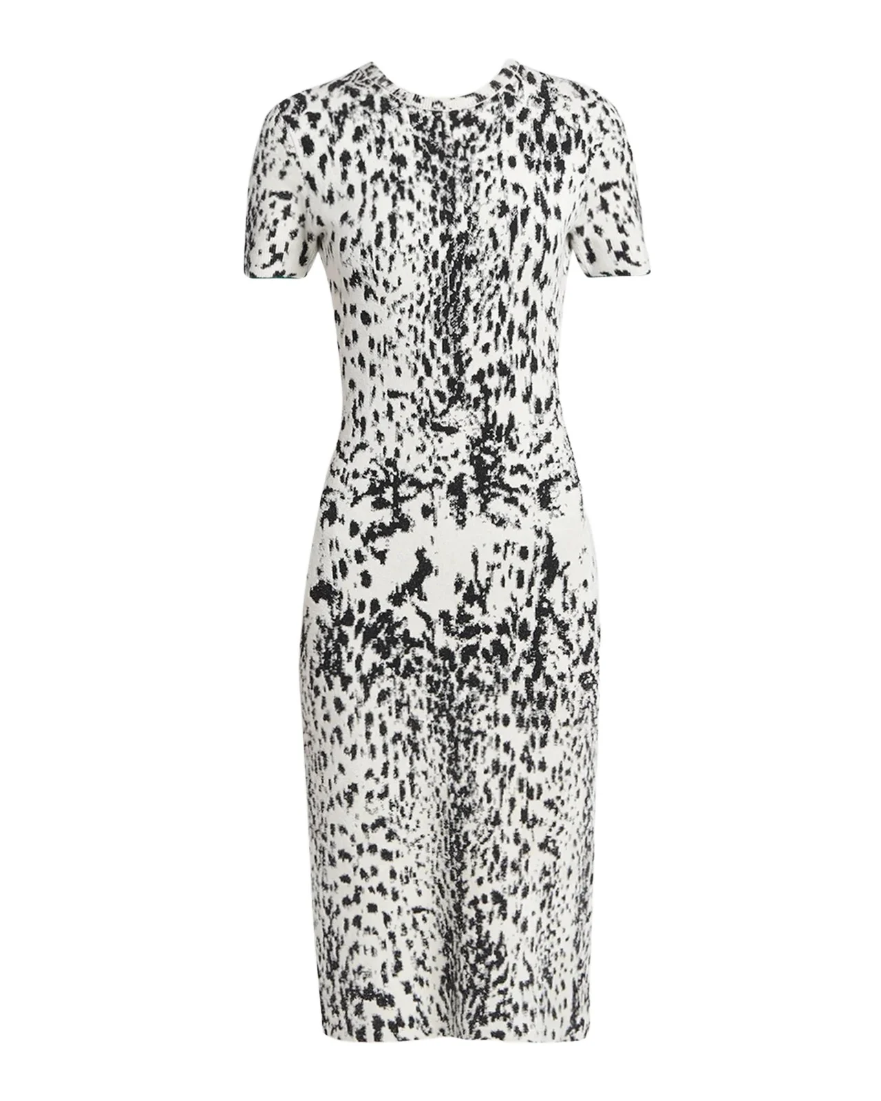 Tom Ford Lynx Jacquard Compact Knit Short-Sleeve Midi Dress