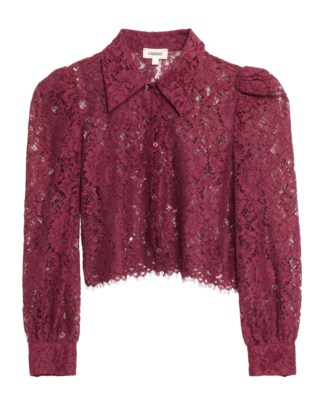 Anita Floral Lace Button-Front Blouse Anita Floral Lace Button-Front Blouse