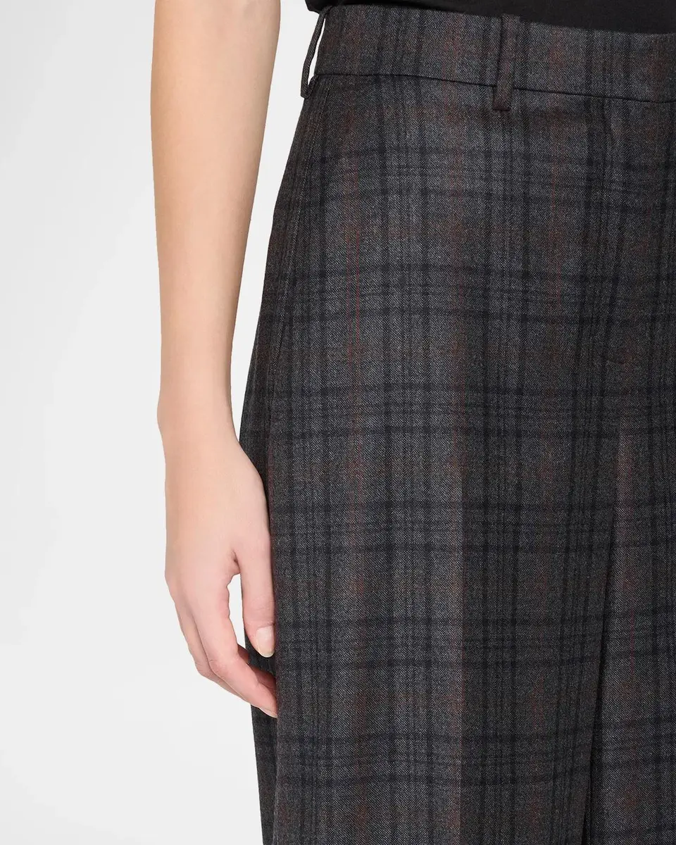 Theory High-Rise Plaid Wool Wide-Leg Trousers | Thumbnail 5 Theory High-Rise Plaid Wool Wide-Leg Trousers | Thumbnail 5
