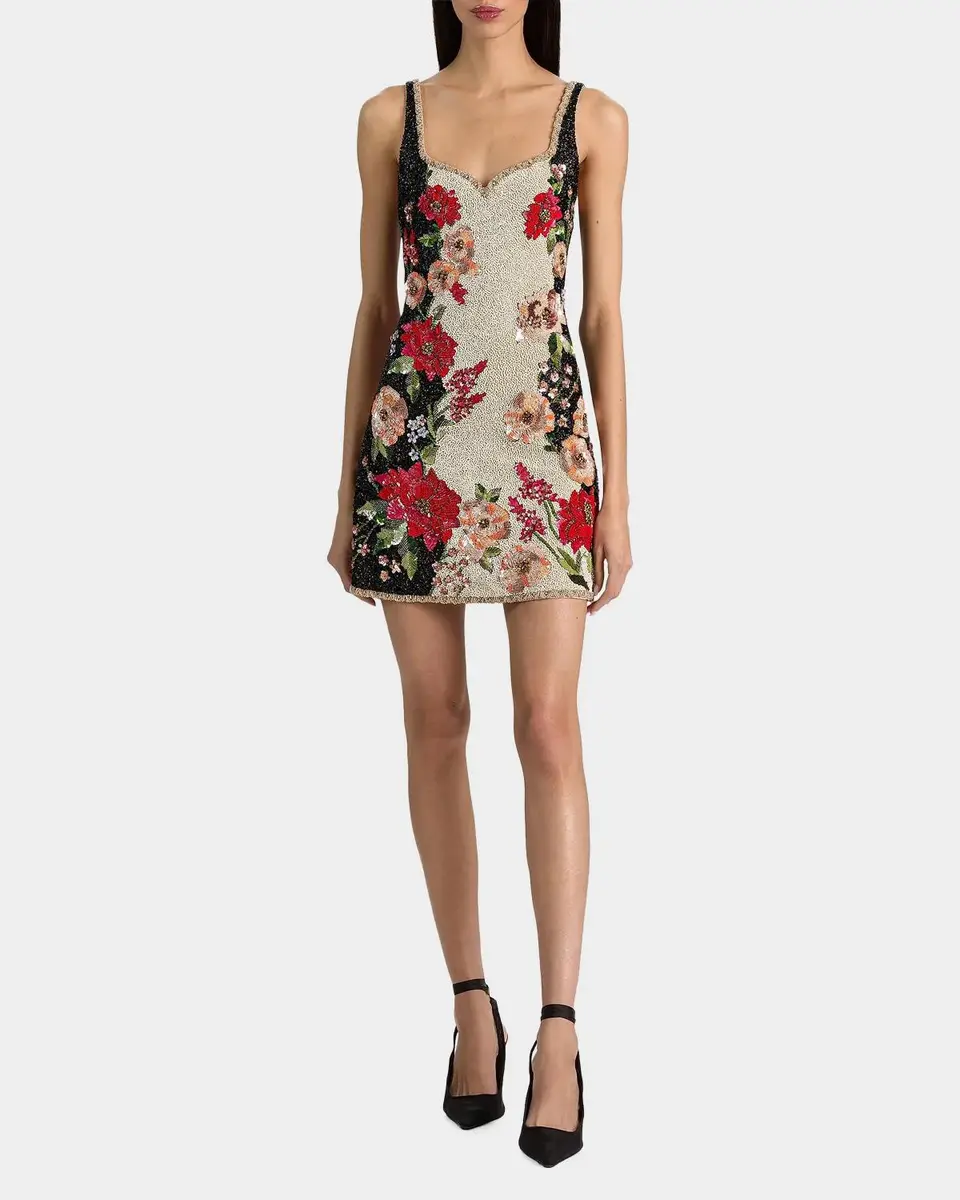Alice + Olivia Eve Embellished Mini Dress | Thumbnail 2 Alice + Olivia Eve Embellished Mini Dress | Thumbnail 2