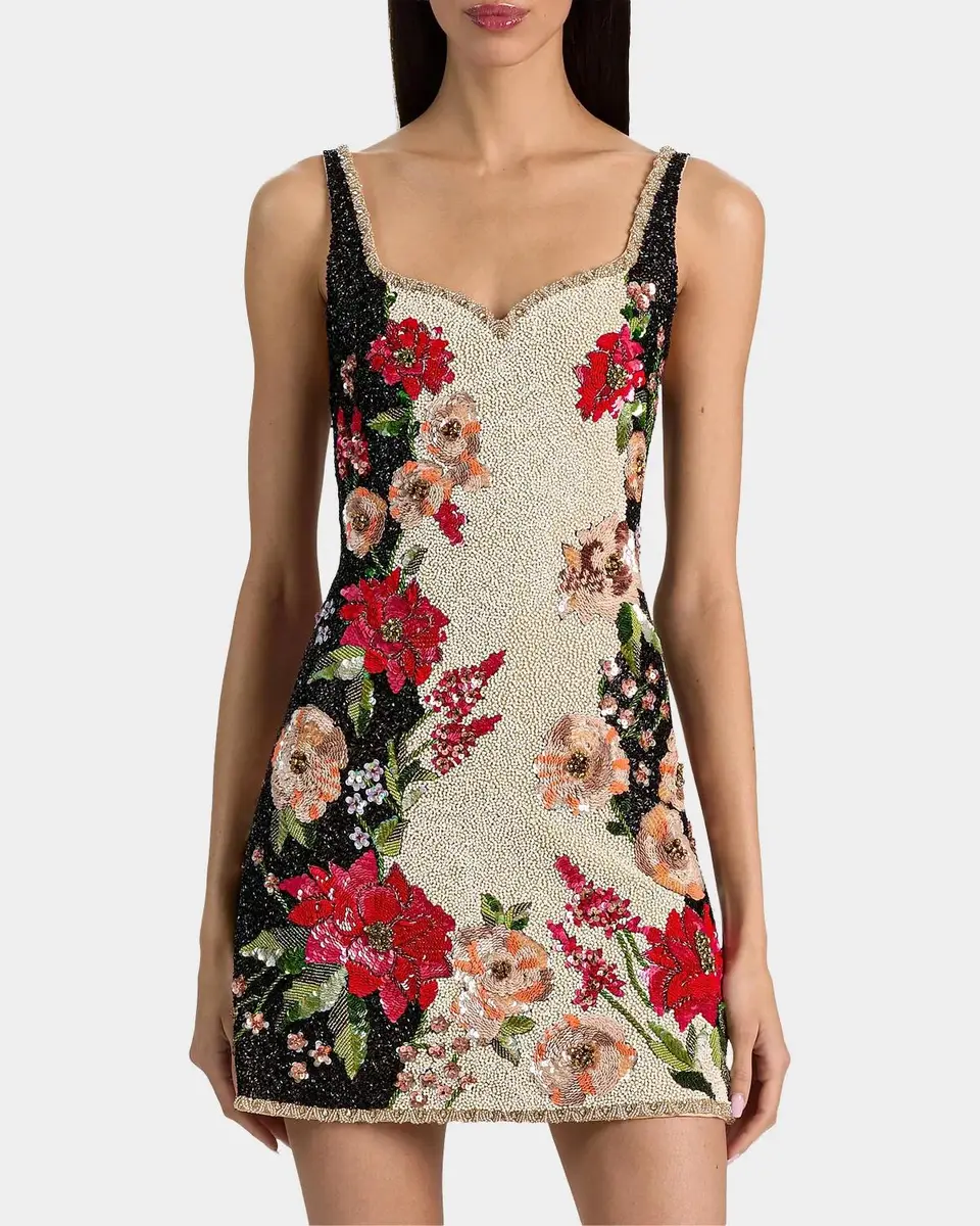 Alice + Olivia Eve Embellished Mini Dress | Thumbnail 4 Alice + Olivia Eve Embellished Mini Dress | Thumbnail 4
