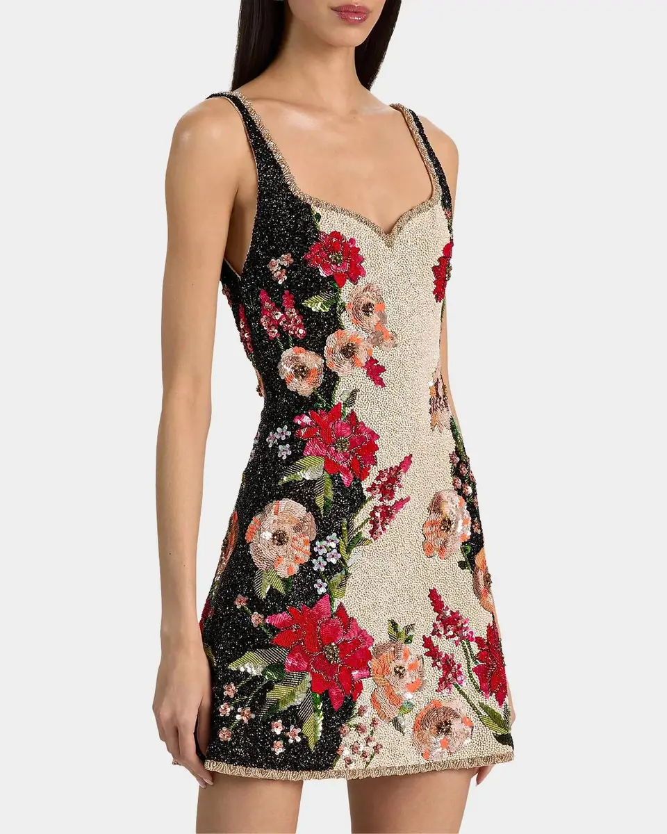 Alice + Olivia Eve Embellished Mini Dress | Thumbnail 6 Alice + Olivia Eve Embellished Mini Dress | Thumbnail 6