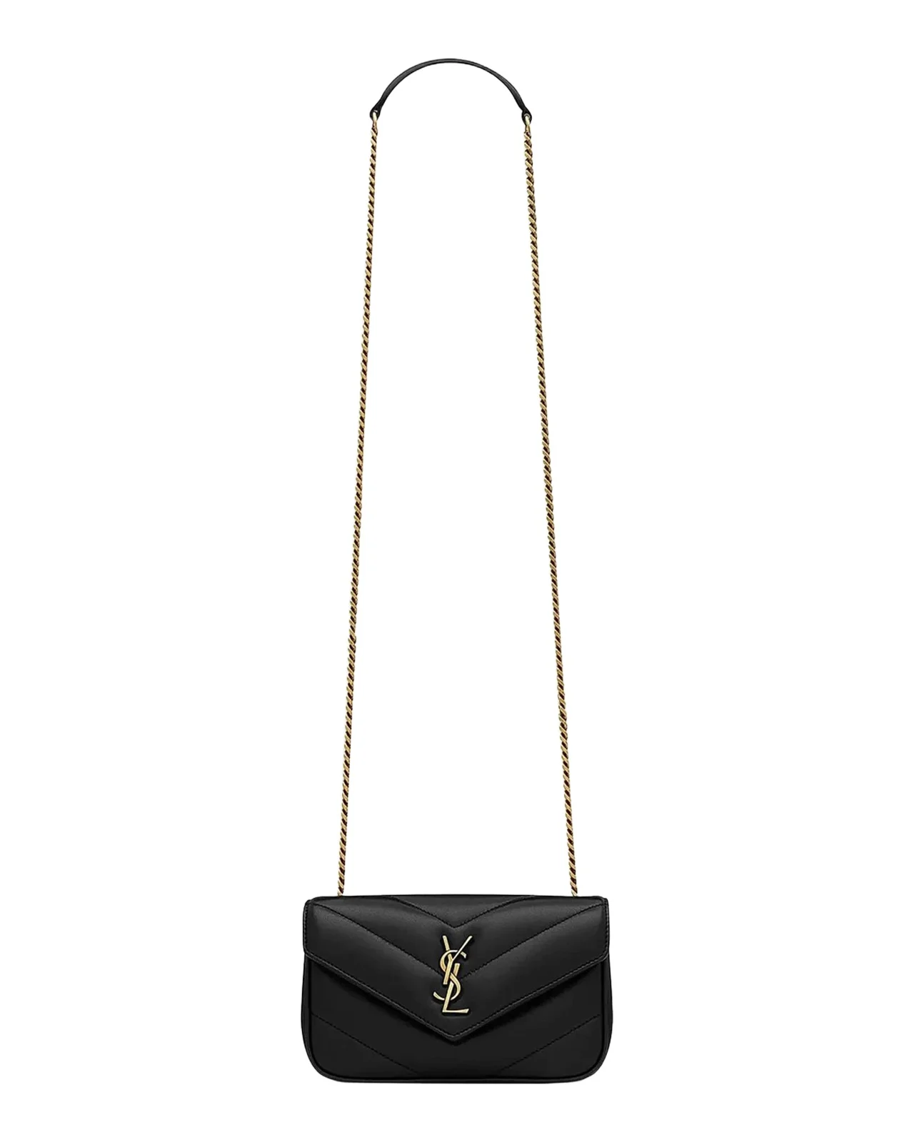 Saint Laurent Loulou Mini YSL Quilted Crossbody Bag