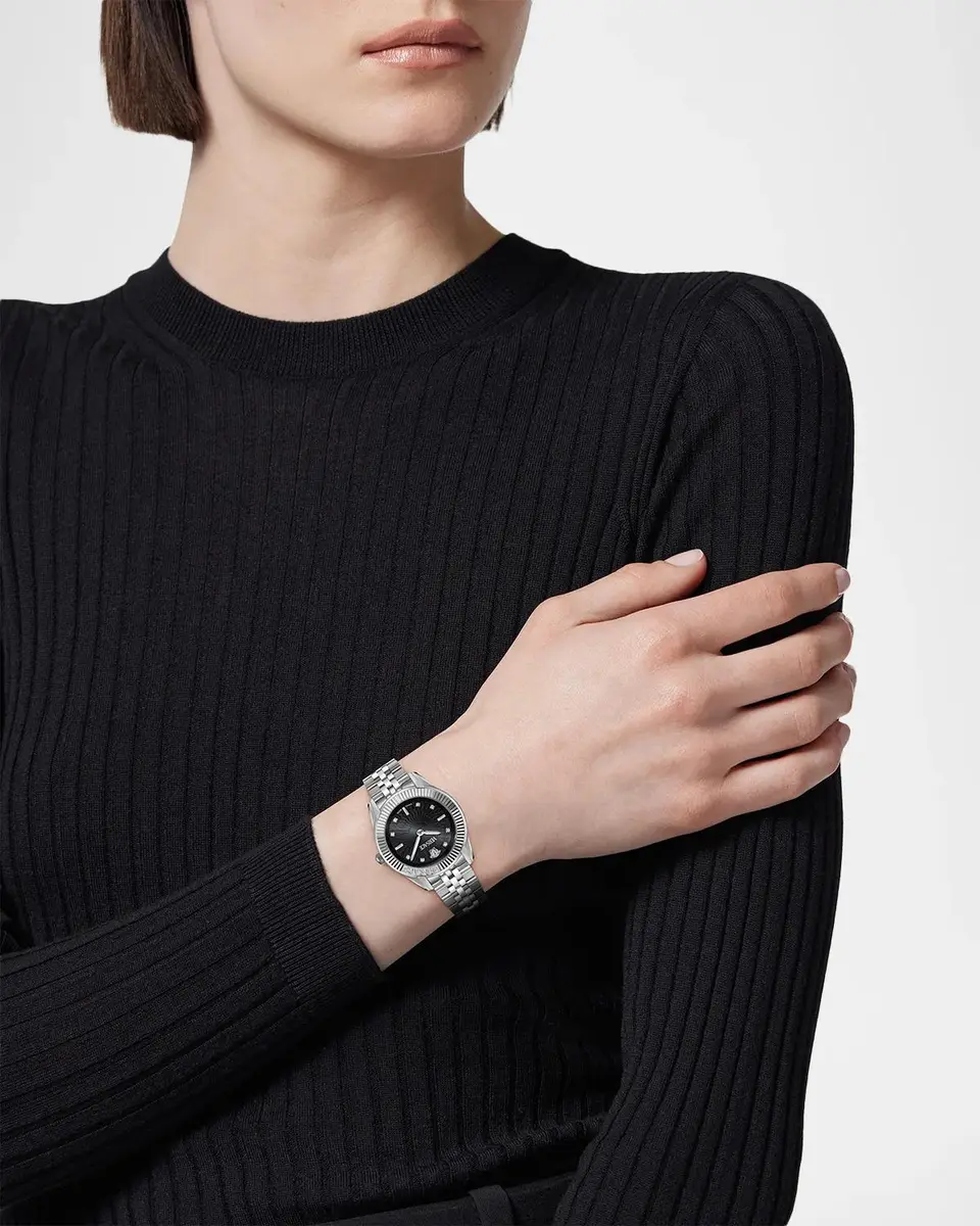 Versace Greca Time Diamond 30mm Stainless Steel Bracelet Watch | Thumbnail 2 Versace Greca Time Diamond 30mm Stainless Steel Bracelet Watch | Thumbnail 2