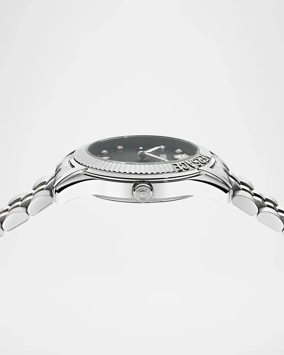 Versace Greca Time Diamond 30mm Stainless Steel Bracelet Watch | Thumbnail 3 Versace Greca Time Diamond 30mm Stainless Steel Bracelet Watch | Thumbnail 3