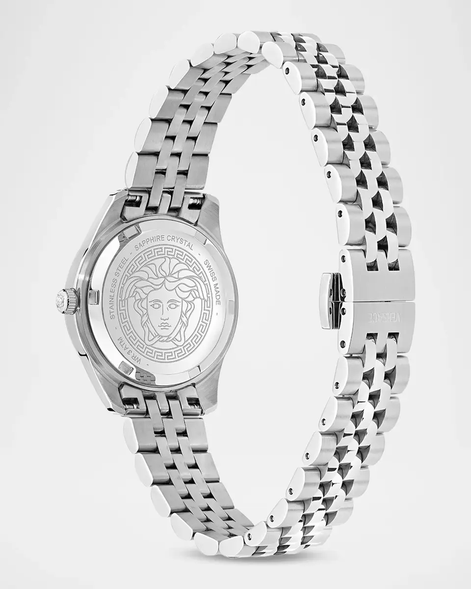 Versace Greca Time Diamond 30mm Stainless Steel Bracelet Watch | Thumbnail 4 Versace Greca Time Diamond 30mm Stainless Steel Bracelet Watch | Thumbnail 4
