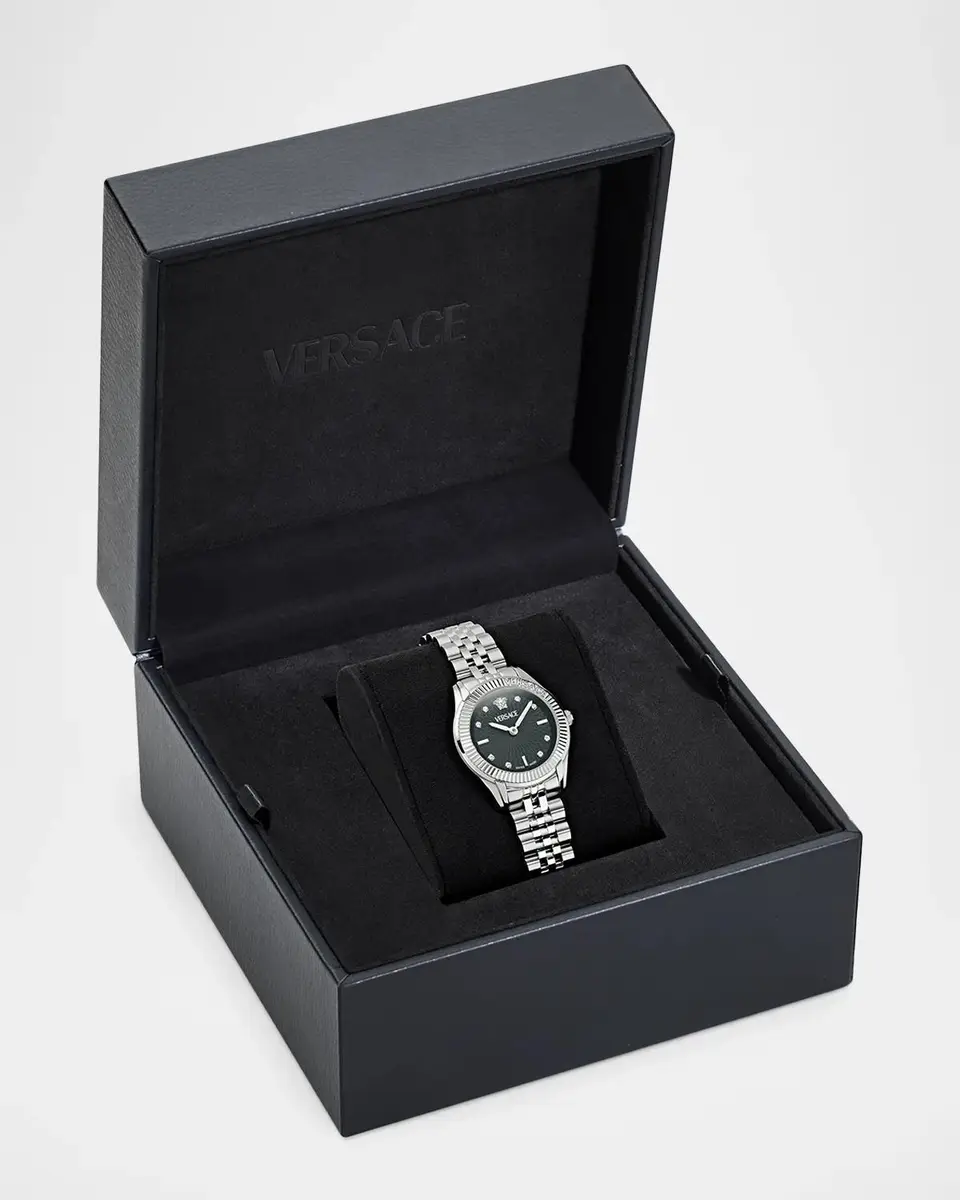 Versace Greca Time Diamond 30mm Stainless Steel Bracelet Watch | Thumbnail 5 Versace Greca Time Diamond 30mm Stainless Steel Bracelet Watch | Thumbnail 5