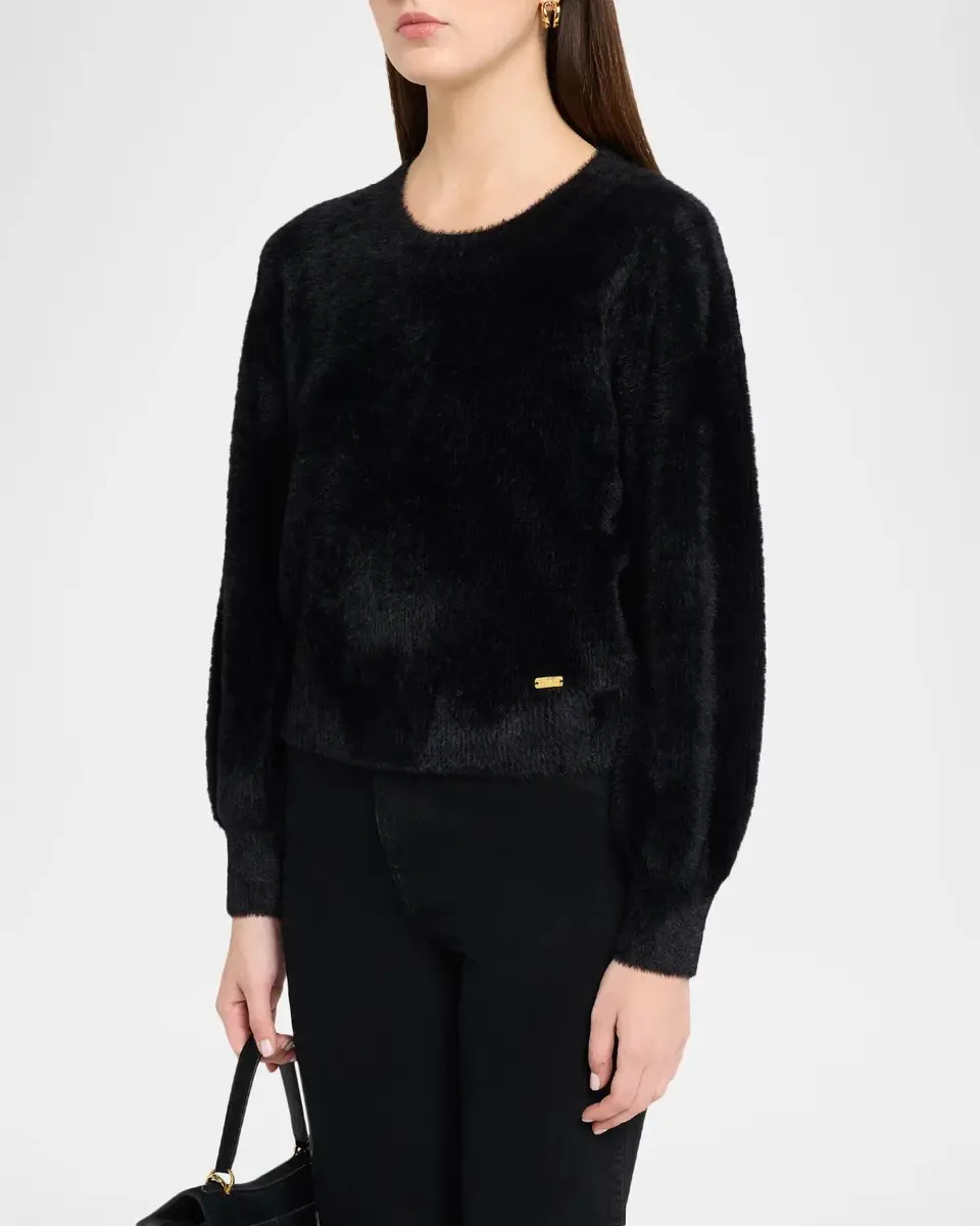 L'Agence Nimbus Fuzzy Crewneck Sweater | Thumbnail 4